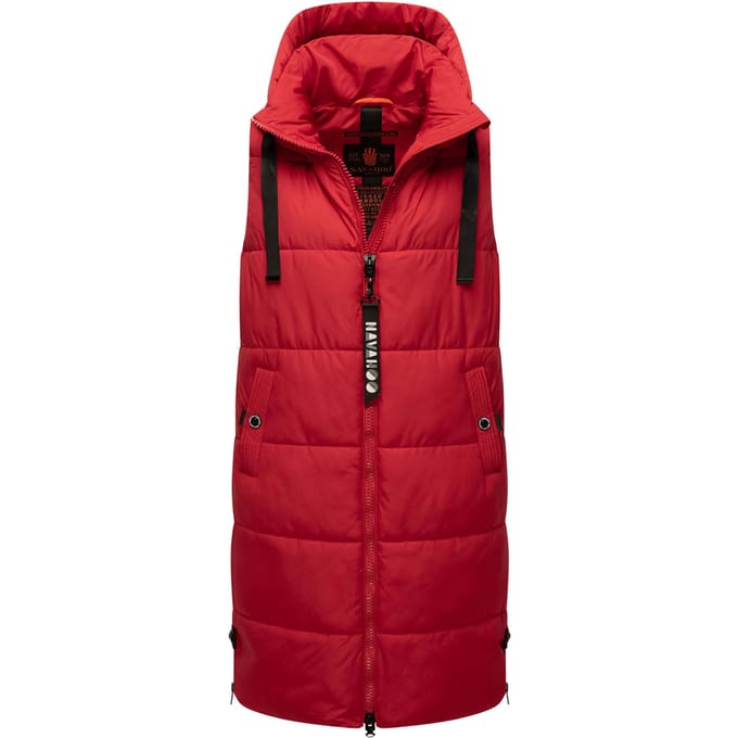 Navahoo dames lange bodywarmer Schnuffelchen – Warm & Stijlvol met Capuchon