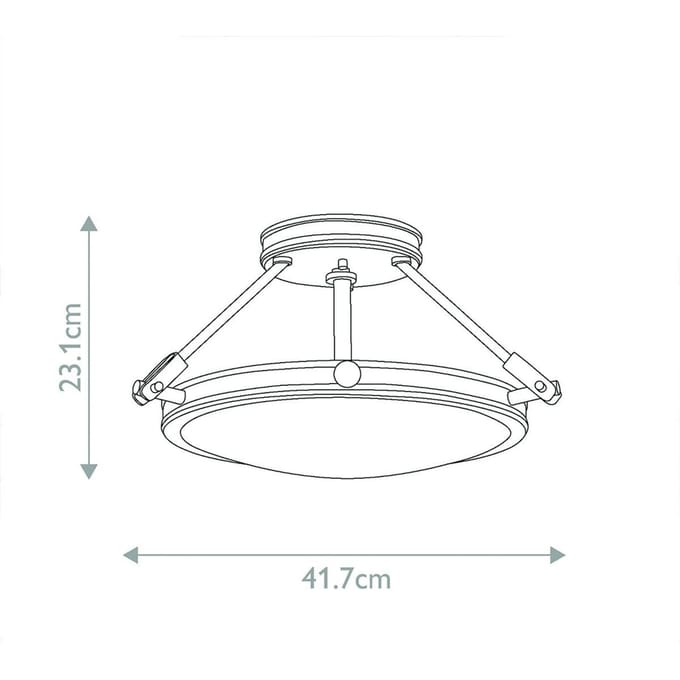HINKLEY Plafondlamp Collier, zwart, Ø 41,7 cm, staal,  glas, E14