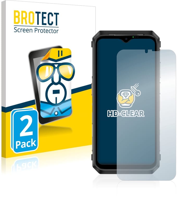 BROTECT - Screenprotector voor Ulefone Power Armor 18T - Folie Beschermfolie transparant 2 Stuks