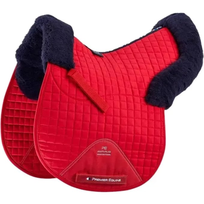 Geïntegreerd synthetisch schapenvacht zadeldek Premier Equine GP/Jump Numnah