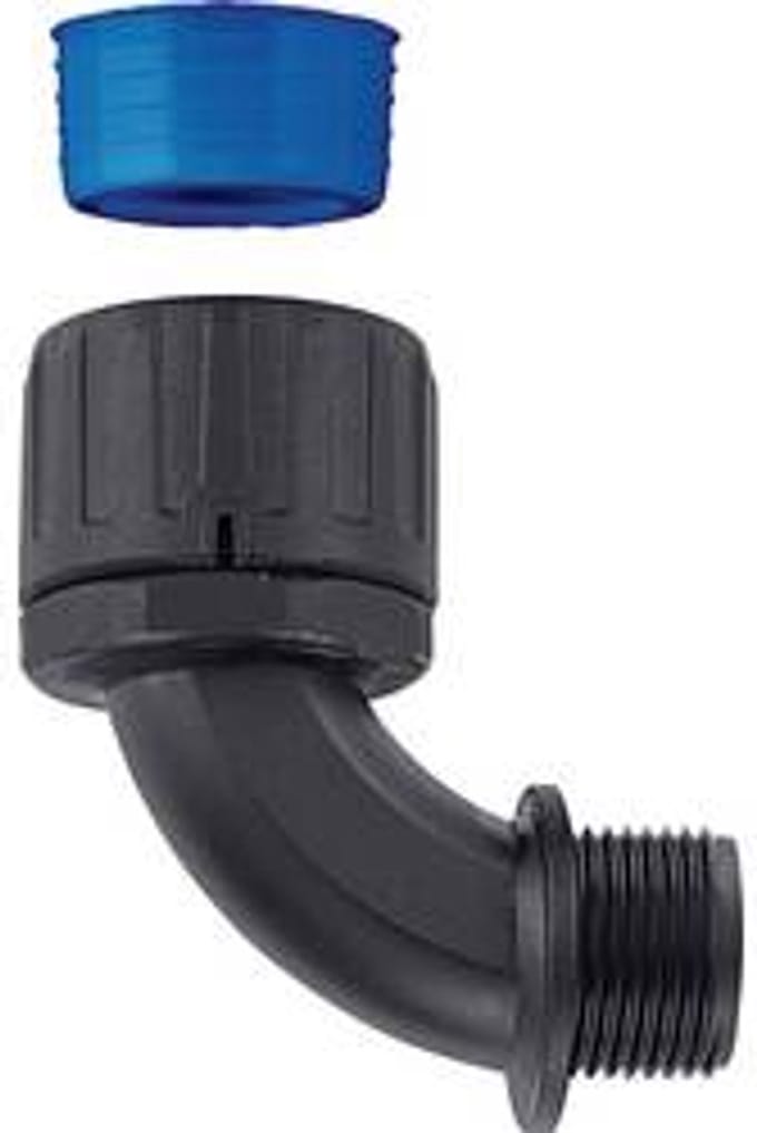 HellermannTyton 166-22820 HGL16-90-PG9-PA66/TPE-BK Slangbevestiging Zwart PG9 90° 1 stuk(s)