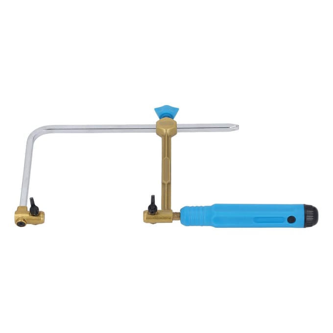 100mm Beugelzaag met 8 Zaagbladen Draagbare IJzerzaag Frame Kit voor het Zagen van Hardhout Plastic Dun Metaal blue