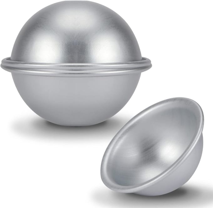 Dailygoods- Bakvorm Halve Cirkel 10 cm - Aluminium - 2 Stuks - Mini Bakvorm - Chiffon Cake - Pudding Bakvorm - Cakepan