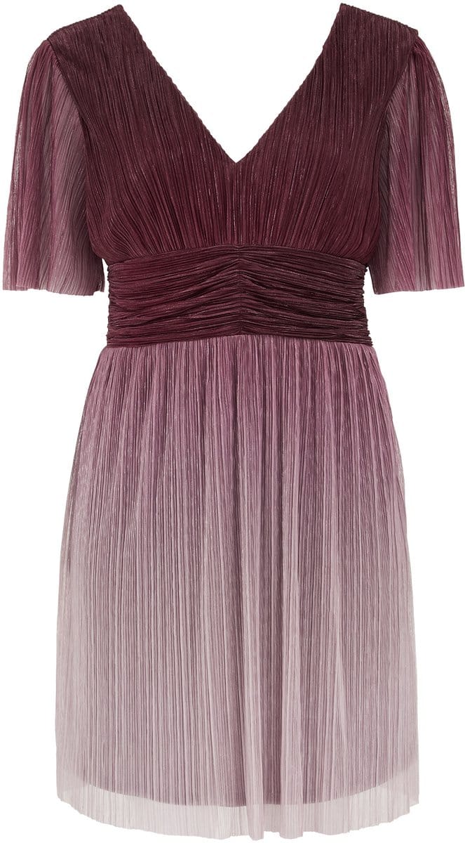WE Fashion Dames plisséjurk met glittergaren - Curve