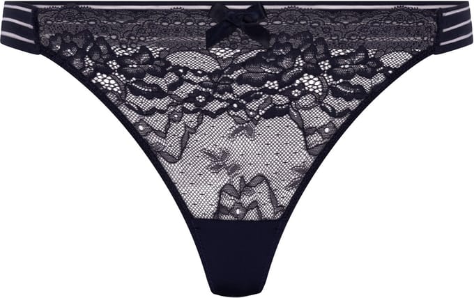 Hunkemöller Dames Lingerie String Sully - Blauw - maat XL