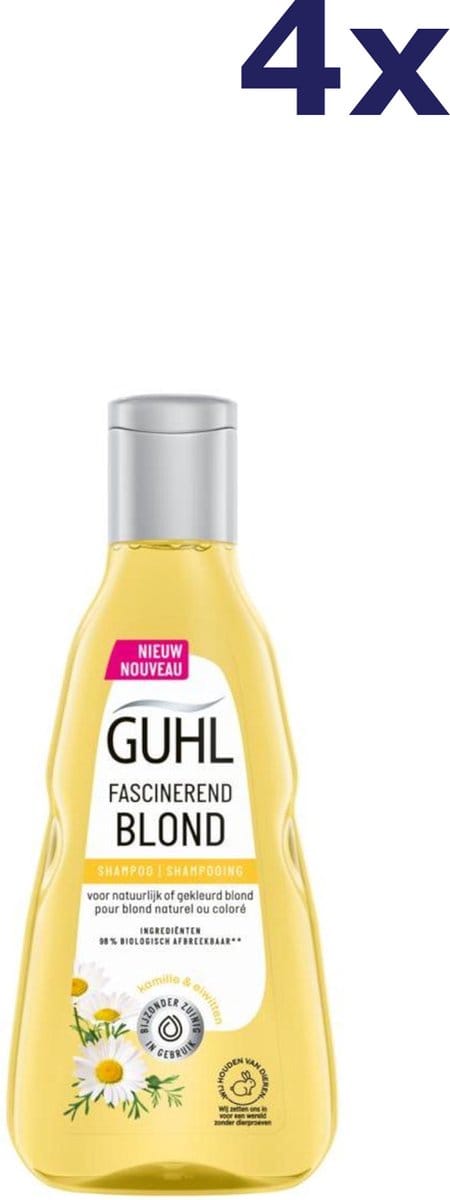 Guhl - Shampoo Blond Glans & Verzorging - 4 x 250 ml - Voordeelverpakking