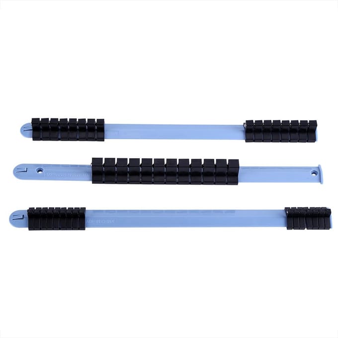 3 stuks 1/4  3/8  1/2  Plastic Wandgemonteerd Dopopslagrek Verdeelrail Bak Houder Organizer gray
