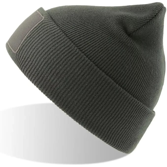 Atlantis Headwear - Wind-S Beanie with Patch - Dark Grey - One Size