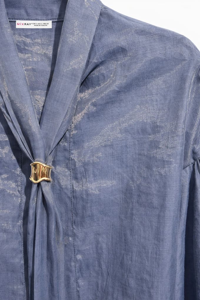 V-hals Blouse met Strikdetail