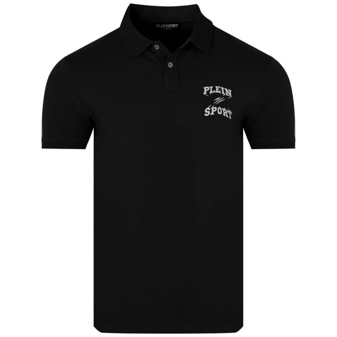 Plein Sport Poloshirt Met Klein Logo, Zwart