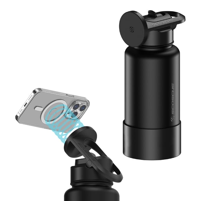 Scosche MagicMount Flask - Telefoonhouder - Insulated waterfles 946ML - MagSafe - Zwart