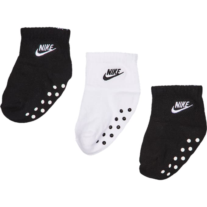 Nike Kids Ankle 3 Pack Sokken Unisex - Zwart - Maat 1 - 2 YEARS