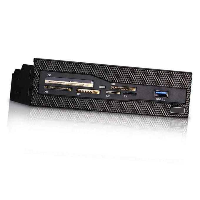Sunshine-tipway STW 5,25  interne kaartlezer Media multifunctioneel dashboard PC Voorpaneel USB 3.0 Ondersteuning CF XD MS M2 TF gray