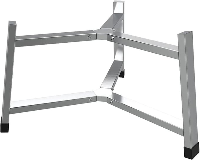 Vreugdevuurstandaard - Vuurkorf rek - Kampvuur koken - Driehoekig ontwerp - 195 inch - Zilver