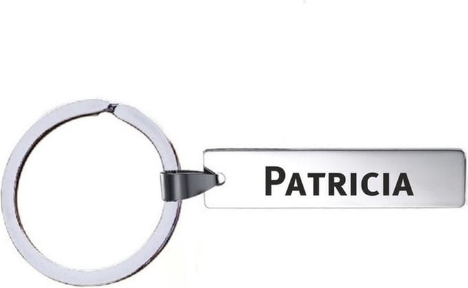 Sleutelhanger Met Naam - Patricia - RVS