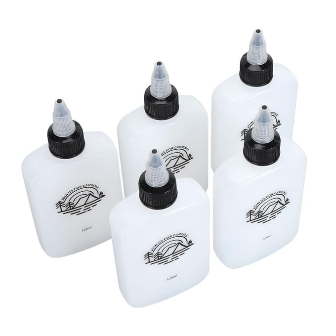 5 stuks Kleine Oliedispenser 120ml Lekvrij Draagbare Compacte Oliefles met Draaidop voor Azijn white