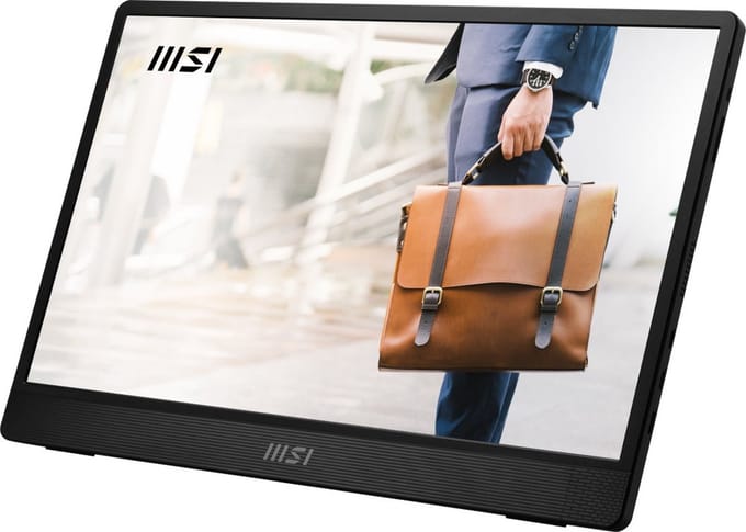 MSI Pro MP161 E2 - Portable USB-C Monitor - Full HD - 15.6 inch