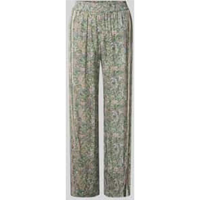 Stoffen broek van viscose in all-over look model 'Bala'