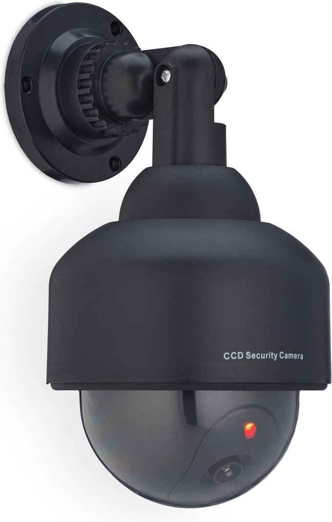 dummy dome camera - knipperend led-licht - binnen - buiten - nep beveiligingscamera