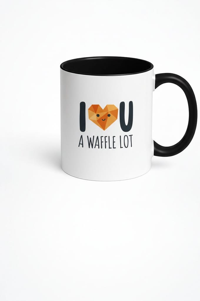 Mok 'I  U A Waffle Lot' | Grappig Liefdescadeau met Wafelhartje