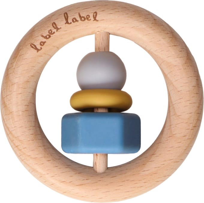 Label Label Blauw Hout & Silicone Bijtring LLST-15133