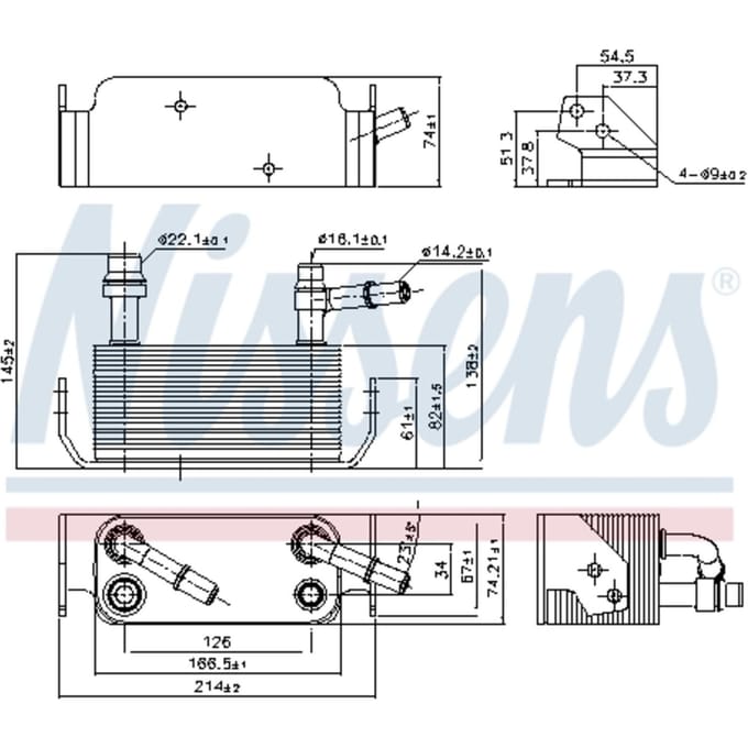 Olie radiator, automatische versnellingsbak NISSENS 91280