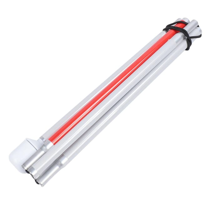 Opvouwbare Wandelstok Aluminiumlegering Opvouwbaar Antislip Reflecterend Blindenstok Vouwt 5 keer op white
