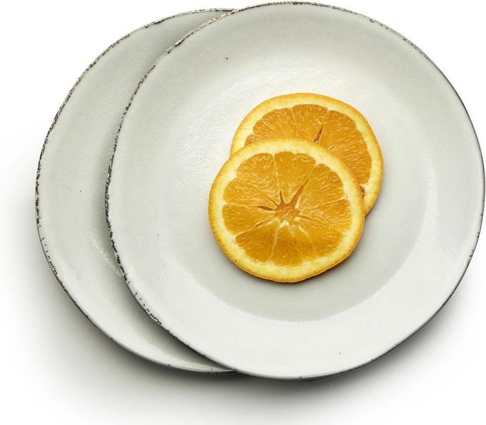 Sagaform Nature Dessertborden, 2-Pack - Licht Grijs