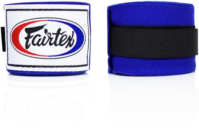 Fairtex Handwraps – Blauw – 4,5 Meter – Elastisch Katoen – Stevige Polsondersteuning – Voor Boksen & Kickboksen