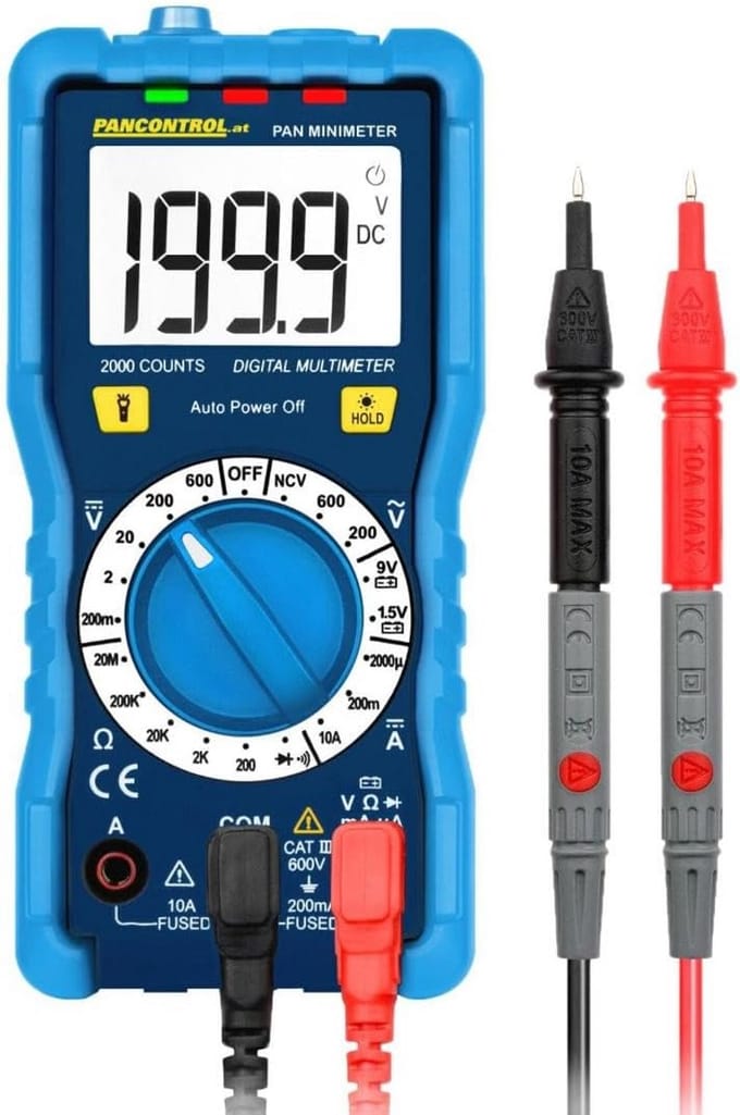 Digitale Multimeter CAT III 600V met Contactloze Spanningsdetector
