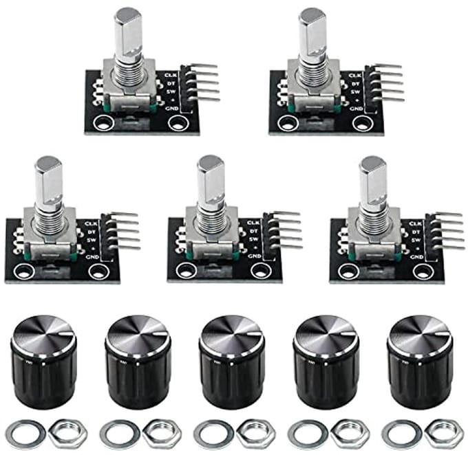 Roterende Encoder Module 5 Stuks 360 Graden Draaisensor met Drukknop voor Elektronica