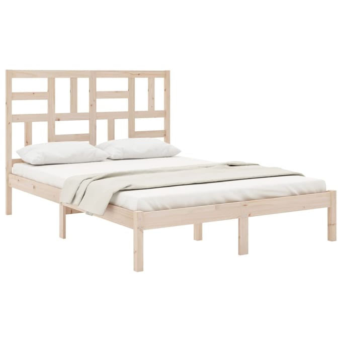 vidaXL - Bedframe - zonder - matras - massief - hout - 140x200 - cm