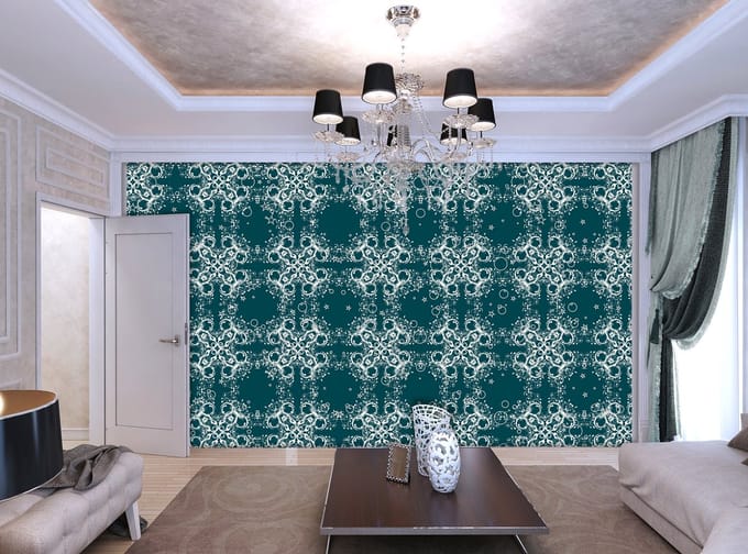 Modern Abstract Pattern Blue Photo Wallcovering