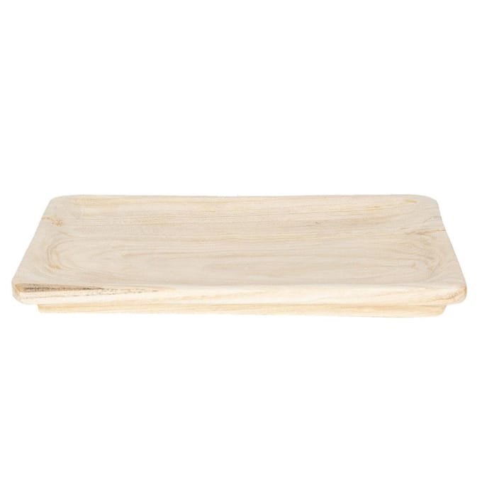 Clayre & Eef Decoratie Dienblad 41x28x4 cm Bruin Hout