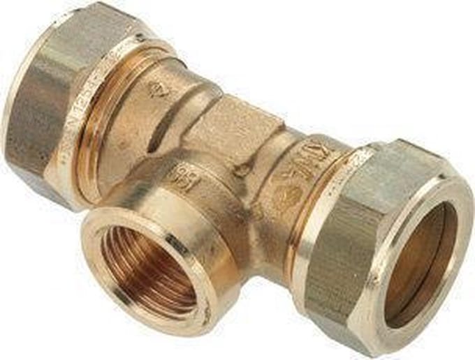 Knel T-Stuk 15mm x 1/2 M x 15mm