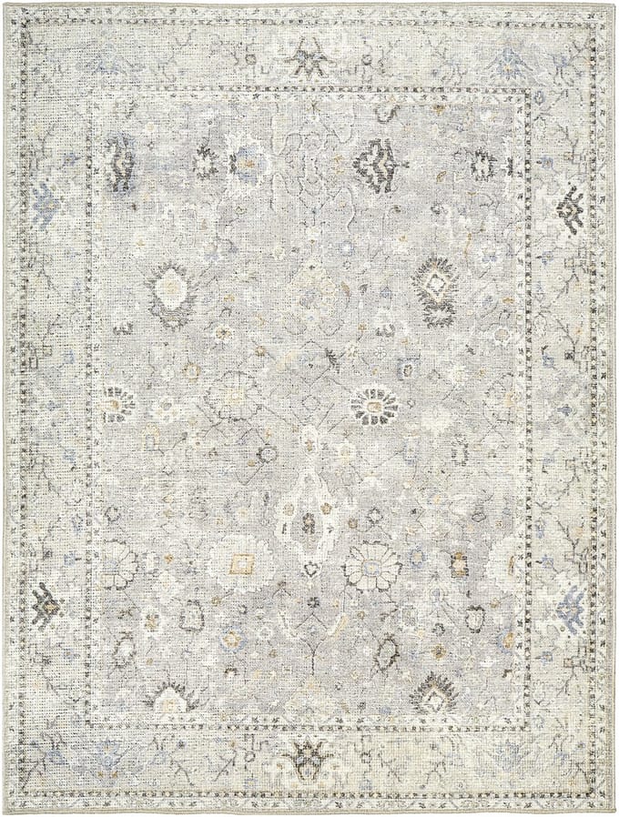Becki Owens x SURYA Davina vloerkleed vintage licht grijs