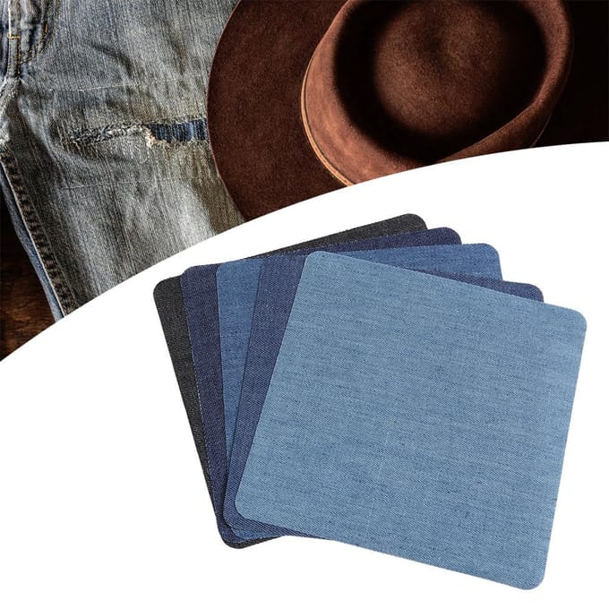 25 Stuks Denim Stoffen Patches Naaien Decoratie Patch DIY Kleding Repareren black