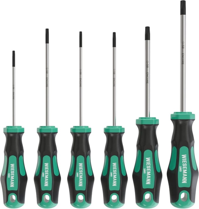 Torx Schroevendraaier Set 6 Delig met Magnetische ENSURE Tip