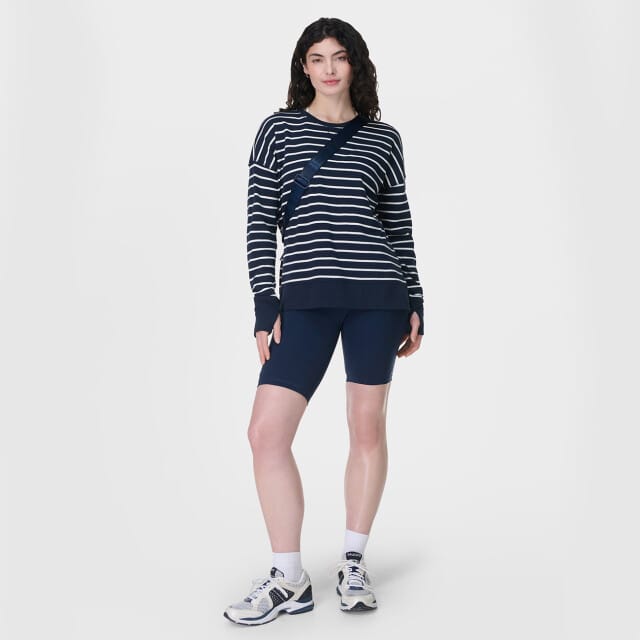 Sweaty Betty Sweaty Betty After Class Longline Sweatshirt BLAUW - Maat S