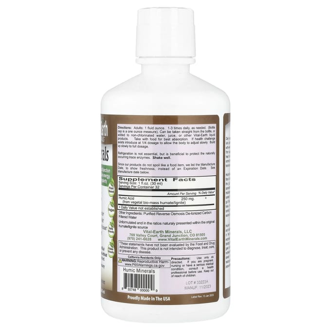 Humusmineralen, 946 ml(32 fl oz) white