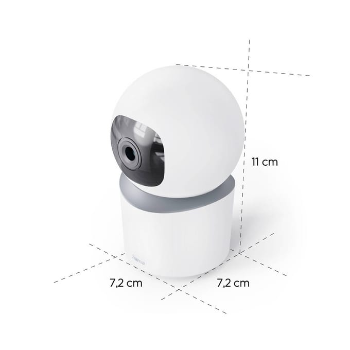 Hama Smart Indoor Camera, 2-weg audio sensor WLAN beweegbaar