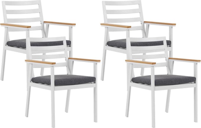 CAVOLI - Tuinstoel set van 4 - Donkergrijs - Aluminium