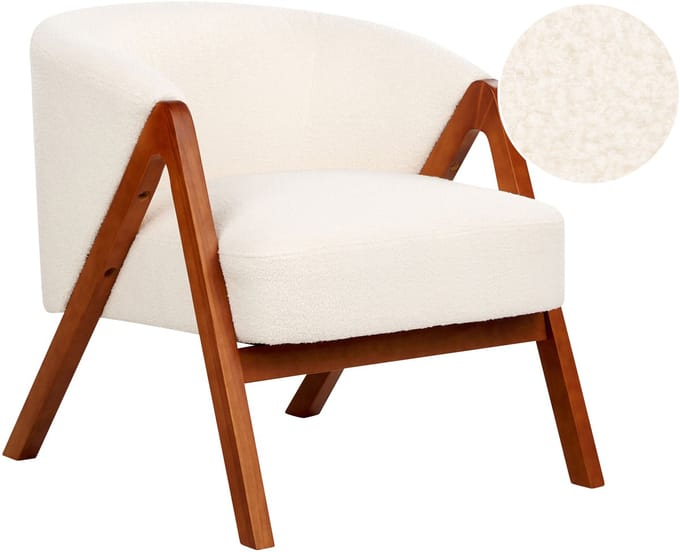 SKEI - Fauteuil - Gebroken wit - Bouclé
