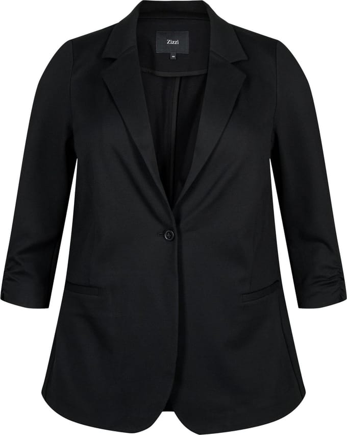 ZIZZI JMADDIE 3/4 BLAZER Dames Blazer - Black - Maat 42