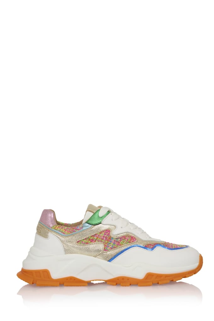 DWRS label Chester Tweed Sneaker White / Pink / Champ Größe: 36 | Trainers Outlet | Damen | Weiß