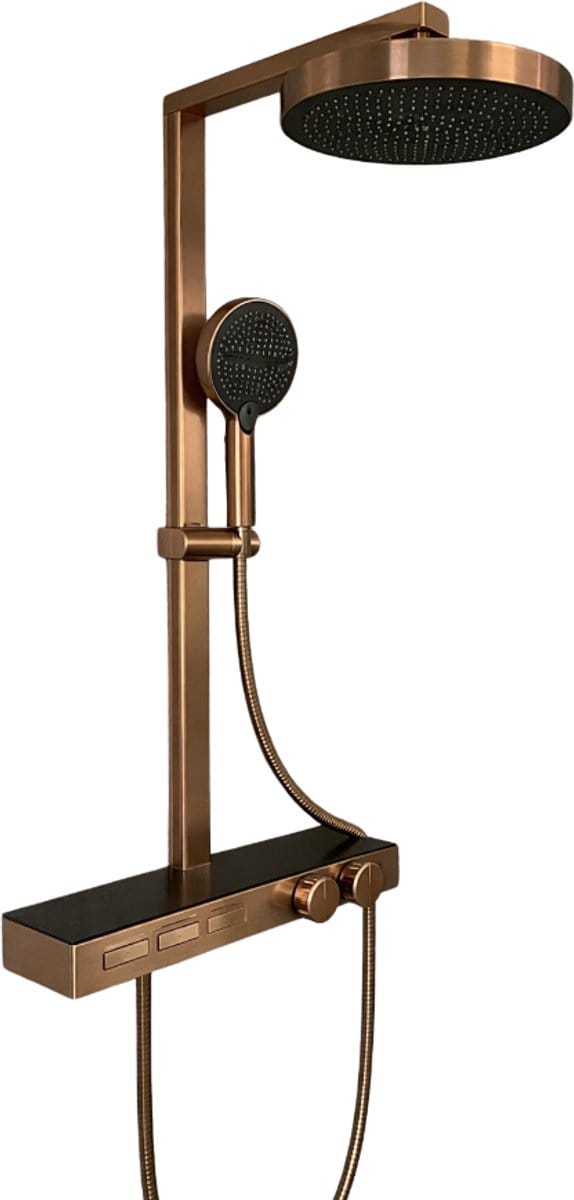 LINEA UNO - Parro - Koper - Piano button - Doucheset opbouw - - 201397