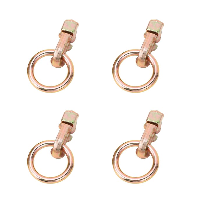 4 STUKS L-rail Dubbele Stud Sjoroog Koolstofstaal L-rail Fitting met O-ring voor Vrachtwagenlaadbak goud