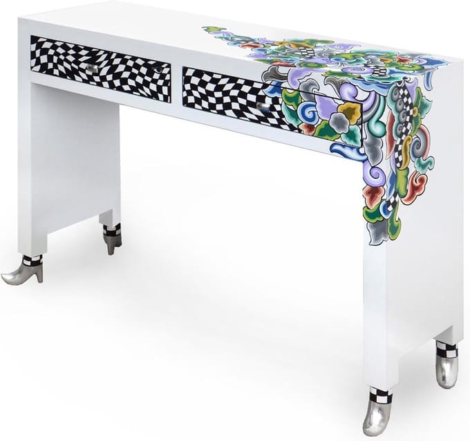 Toms Drag Console tafel, Silver Line