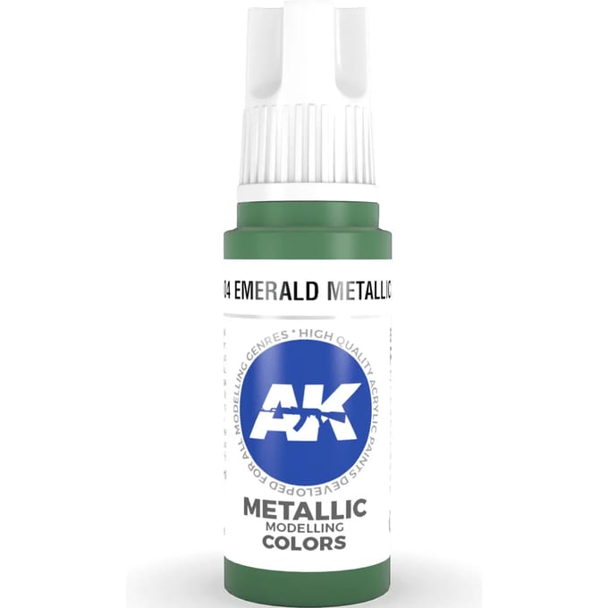 Emerald Metallic Green Acrylic Modelling Color - 17ml - AK-11204