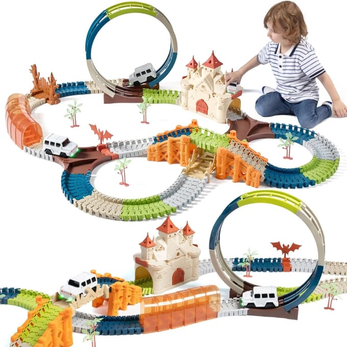 SCH® Racebaan Elektrisch - racebaan - Meerkleurig - ‎40cm x 30cm x 9cm